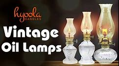 Hyoola Oil Lamp Chimney - Hurricane Lamp Glass Replacement - Crimped Top - 4.5"H - Medium