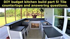 DIY budget outdoor kitchen build part 5! Tile countertops