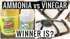 How to Clean STOVE GRATES: Ammonia vs Vinegar (Surprise Clean with Me Ending)!!