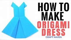 How to Make Origami Dress - Easy Tutorial for Beginners - Paper Dress