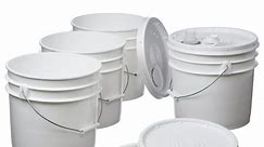 Hudson Exchange Premium Gallon Bucket With Spouted Lid, Hdpe, White, 4 Pack, 3.5 Gallon - Walmart.ca