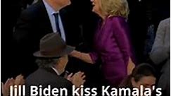 US First Lady Jill Biden kisses Vice President Kamala Harris's husband