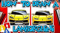 How To Draw A Lamborghini Huracan (Front View)
