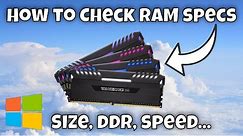 How to Check RAM Specifications: Speed, Type & Capacity on Windows 10/11