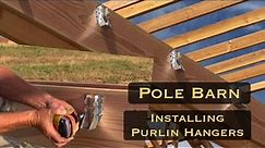 Purlin Hanger Install (pole barn rafters) #polebarn #fyp #construction