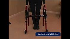Drive Medical Deluxe Folding Travel Walker with 5 inch Wheels