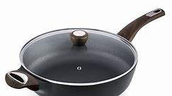 Sensarte 12 inch Nonstick Deep Frying Pan, 5Qt Non-Stick Saute Pan with Lid, Large Skillet Jumbo Cooker, Induction Cookware for all Stove Tops, PFOA Free