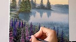 Lake Reflections Acrylic Landscape Painting 🎨