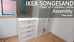 How to Assemble - IKEA SONGESAND Chest of 4 drawers whi...