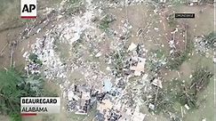 Drone footage reveals Alabama tornado devastation