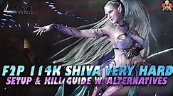 [FF7: Ever Crisis] - F2P 114k CP Shiva VERY HARD Mode Completion Guide! Setup & Alternative options