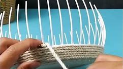 Handmade Hemp rope hand-woven snack basket course #short #knitting #create #diy #handmade