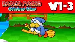 Paper Mario Sticker Star - W1-3 - Water's Edge Way (Nintendo 3DS Gameplay Walkthrough)