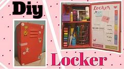 DIY locker made out of a shoe box *desk organiser* super quick and easy
