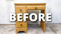 HOW TO PAINT A DESK | Before and After Furniture Makeover
