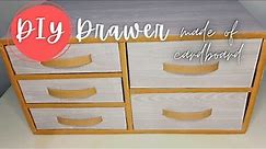 DIY Drawer Organizer Made of CARDBOARD Box | Classic Design Organizer Ideas with unique handles