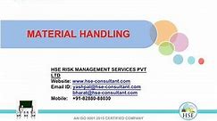 *Material handling*... - HSE Risk Management Services