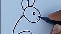 How to draw a rabbit with the number 6 #easydrawing #drawingtutorial #rabbit