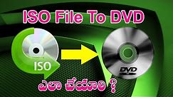 How To Burn ISO File To CD or DVD Using Nero in Telugu (Bootable Disc)