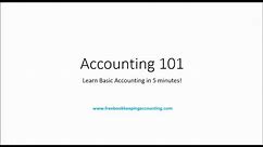 Accounting 101: Learn Basic Accounting in 7 Minutes!