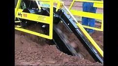 Tractor mounted trencher with spoil conveyor AFT 100 http://www.trenchers.co.uk