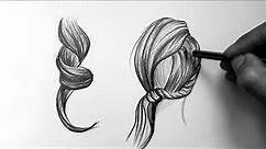 How to draw hair in an easy way