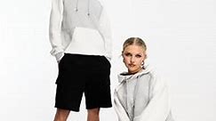 adidas Originals Essentials  small logo cut and sew hoodie in grey marl | ASOS