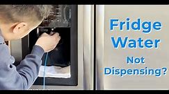 How to: Fix refrigerator water not dispense due to frozen water line