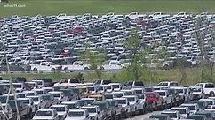 Chip shortage: Ford trucks piling up at Kentucky Speedway