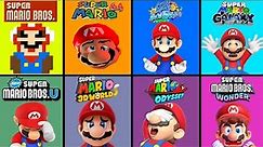 Evolution of Mario Losing and Game Over Screens in Super Mario Games (1985-2024)