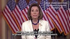 Pelosi directs House to draft articles of impeachment