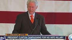 Former president Bill Clinton stumps for his wife in Palm Beach County