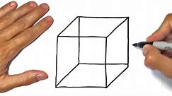 How to draw a Cube Step by Step | Drawings Tutorials
