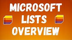 Microsoft Lists Overview