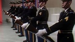 U.S. Army Drill Team - Precise Marching And Rifle Drill
