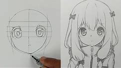 How to draw cute Anime Girl for Beginners ! | Sagiri Izumi | ss_art1