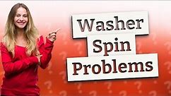 What is wrong when the washer won t spin cycle to drain water?