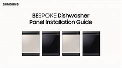 Bespoke Dishwasher Panel Installation Guide