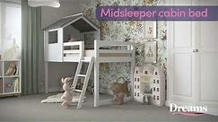 White Midsleeper Cabin Bunk Bed | Dreams