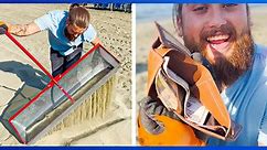 Treasure Hunting on the Beach with a Sand-Sifting Gadget! 🏖️💎 The Surprises We Found!