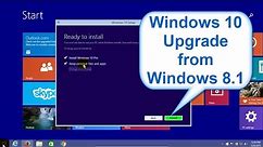 Windows 10 upgrade from Windows 8.1 - Upgrade Windows 8.1 to Windows 10 - Beginners Start to Finish