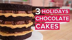 3 Holiday Chocolate MEGA CAKES! | How To Cake It
