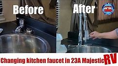 How to change a RV Kitchen Faucet Tap | Thor Majestic 23A E-350 #rving #rvliving #repairing