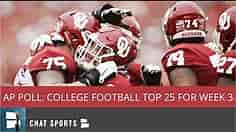AP Poll: College Football Top 25 Rankings For Week 3