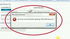 How To Fix An Error Occurred While Ejecting DVD RW Drive (F) Problem In Pc