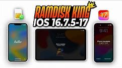 🔥NEW RAMDISK KING👑 2024 UNLOCK iOS 16.7.5 - 17 || NEW PREMIUM TOOL✅