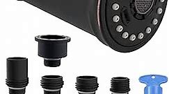 Pull Down Kitchen Faucet Head Replacement, 3-Function Kitchen Sink Faucet Head Sprayer Head Nozzle with 10 Adapters, Compatible with Moen, American Standard, Delta, Kohler Faucets-Oil-Rubbed Bronze
