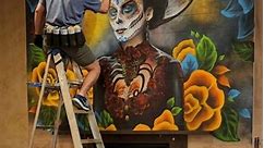 Spray Work. Graveyard Shift Pros N Cons. #murals #artlife #mexicanart #artreels #graff #sprayart #catrinamakeup #artprocess #art #mexicanfood #restaurants #artprocesses #aerosolart #NewJersey | Checkos Mtz