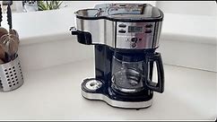 HAMILTON BEACH 2-WAY BREWER COFFEE MAKER, SINGLE SERVE AND TWELVE CUP POT - REVIEW!