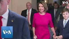 House Speaker-Designate Nancy Pelosi Walks to House Floor